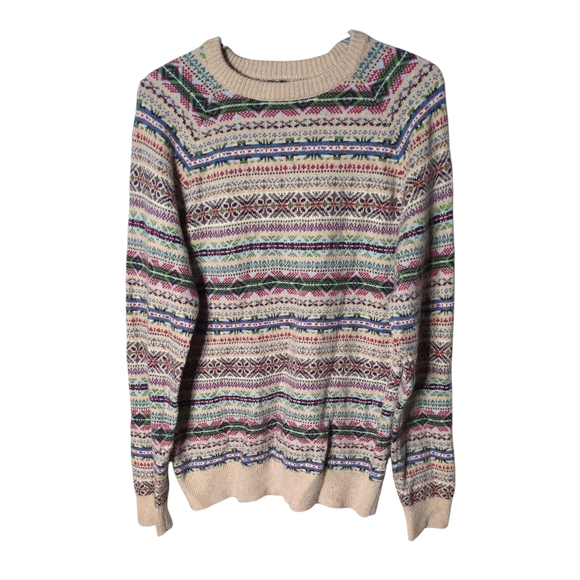 J. Crew Other - J.Crew Men's Wool-blend Fair Isle Crewneck Sweater Size Medium